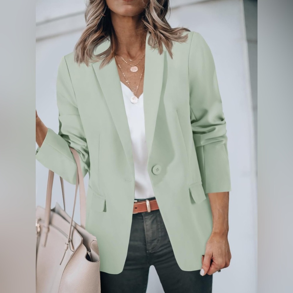 Cicy Bell Womens Casual Blazer - Light Green - XL - NWOT